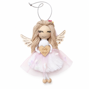 Lucky Angel Charm handmade macrame angel